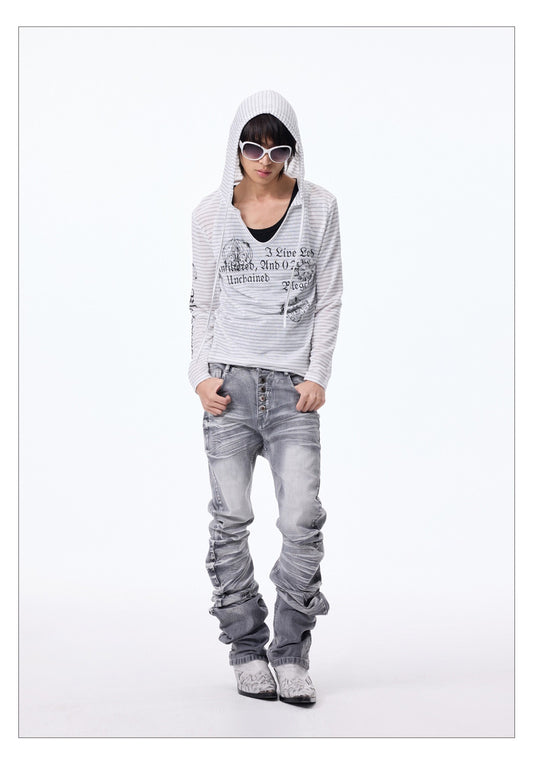 Washed Whiskers Slim Fit Skinny Jeans