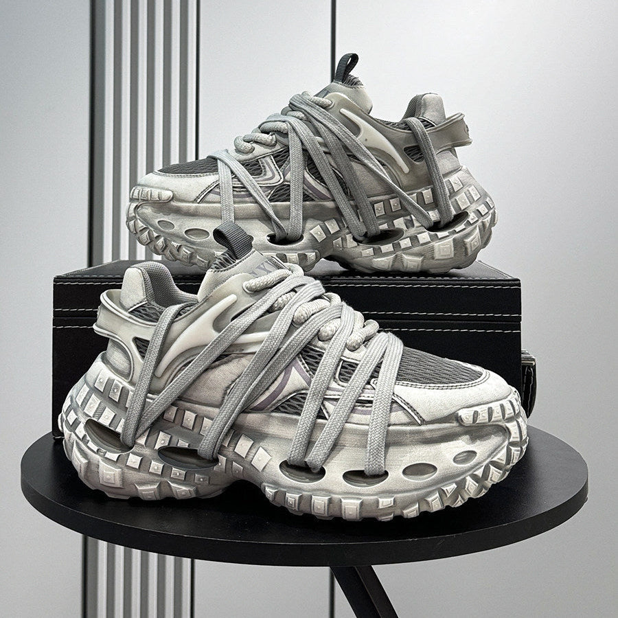 Chunky Platform Height Increase Breathable Sneakers