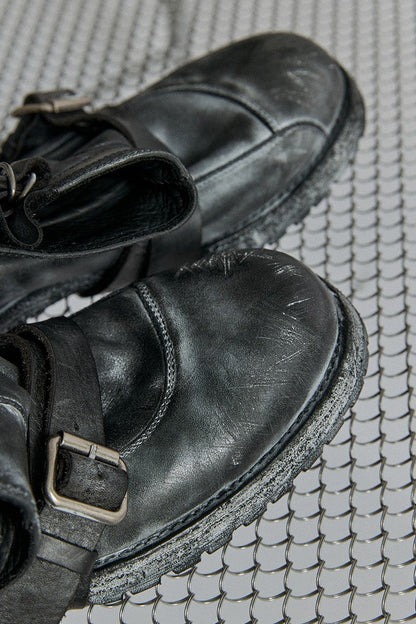 Frosted Lace-Up Engineer Boots