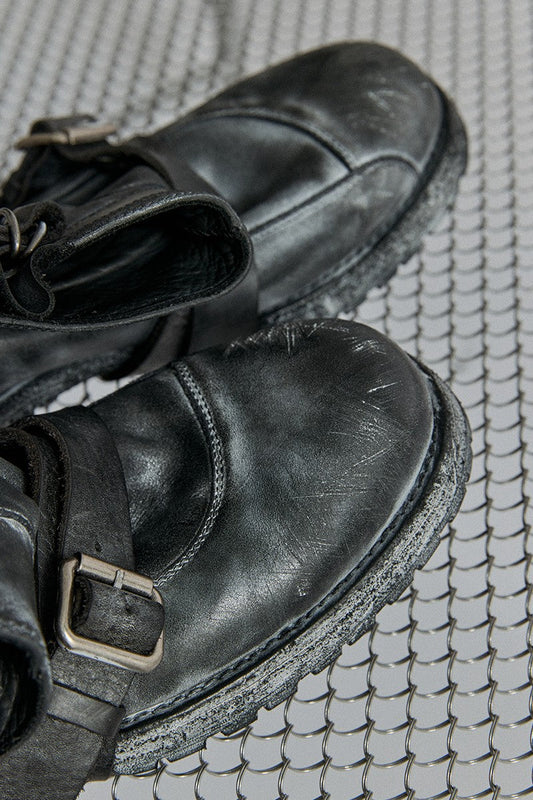 Frosted Lace-Up Engineer Boots