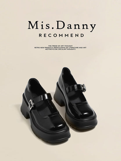 Low-Cut Platform PU Leather Shoes