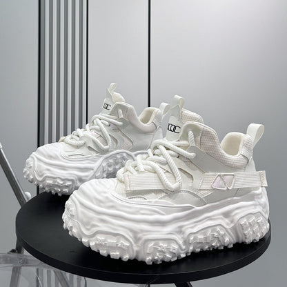 Strap Mesh Platform Chunky Sole Sneakers