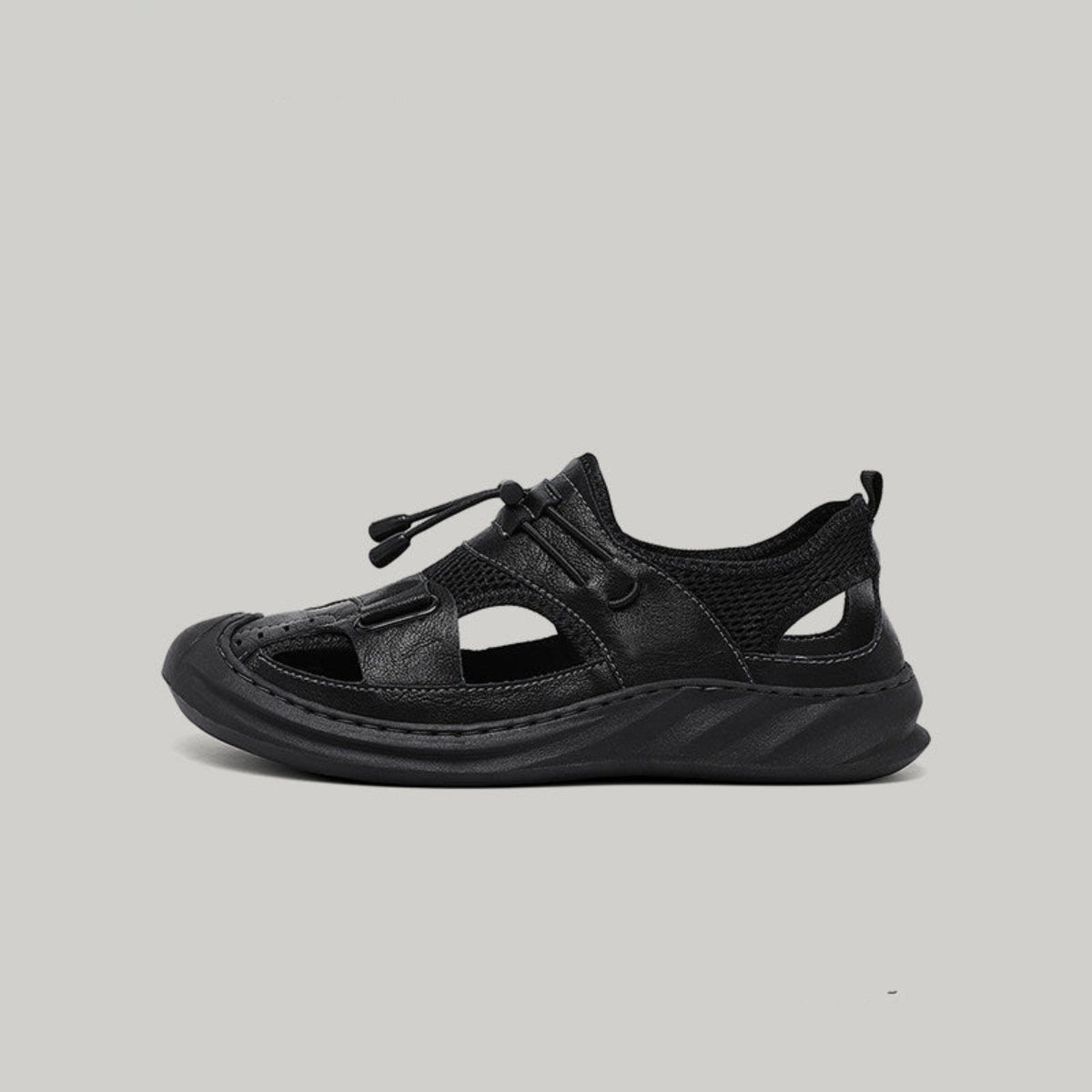 Cut-Out Mesh Panel Slip-On Sandals WN23463
