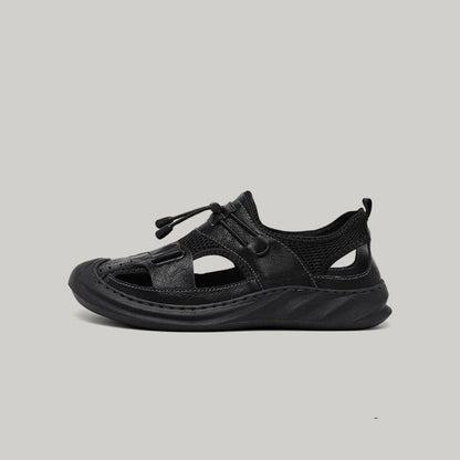 Cut-Out Mesh Panel Slip-On Sandals WN23463