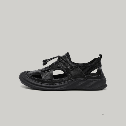 Cut-Out Mesh Panel Slip-On Sandals WN23463
