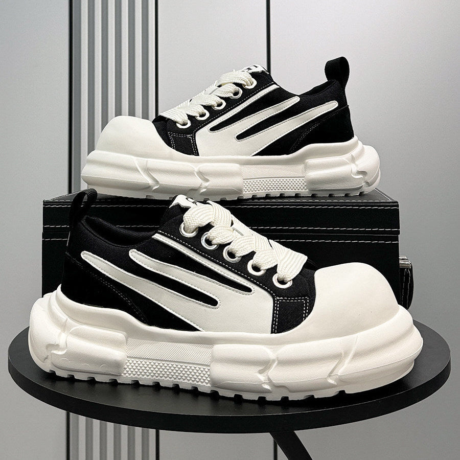 Panel Platform Chunky Sole Sneakers