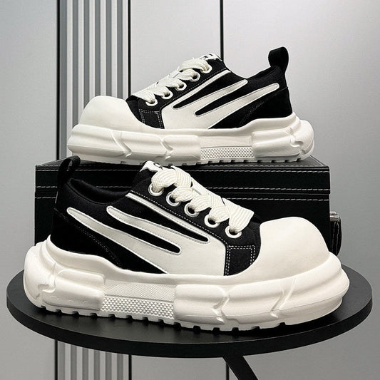 Panel Platform Chunky Sole Sneakers