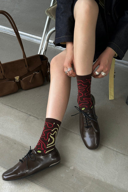 Metallic Leather Oxfords