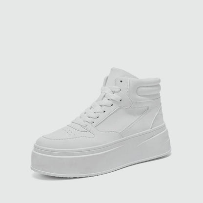 High-Top Platform Chunky Sole Lace-Up Sneakers