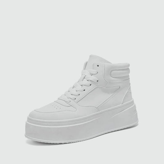 High-Top Platform Chunky Sole Lace-Up Sneakers