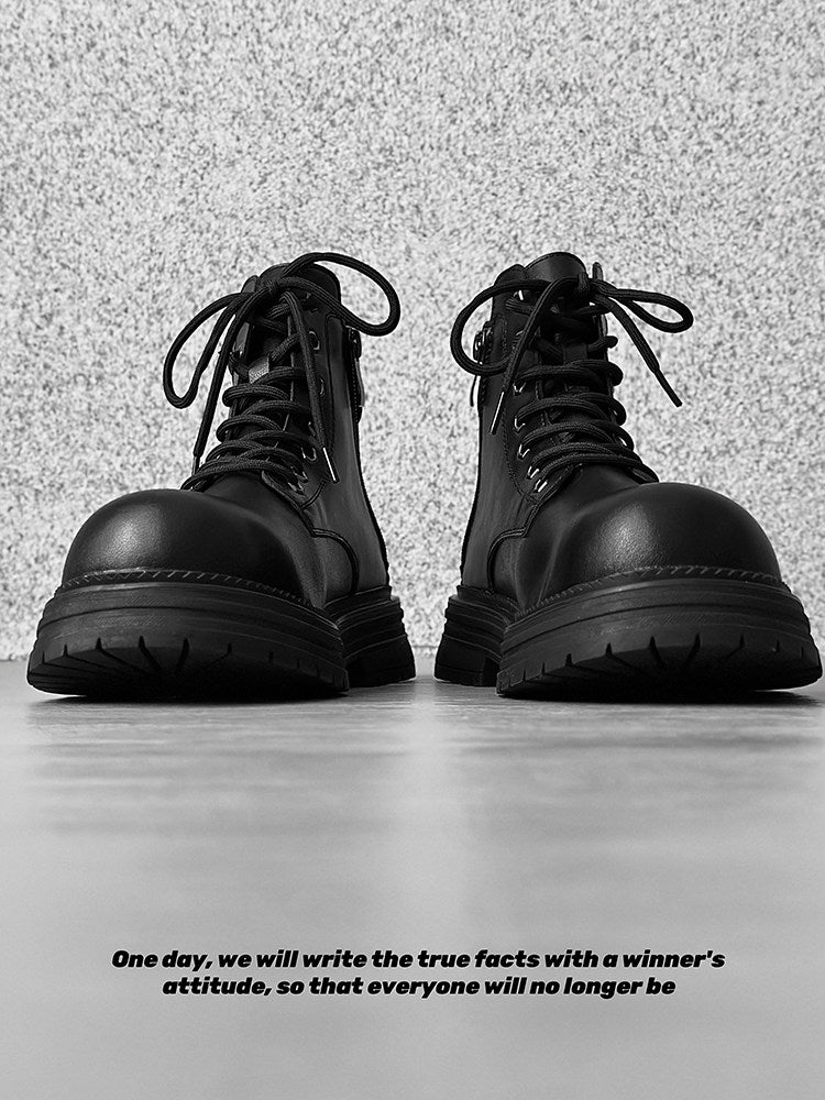 Chunky Platform Lace-Up Boots