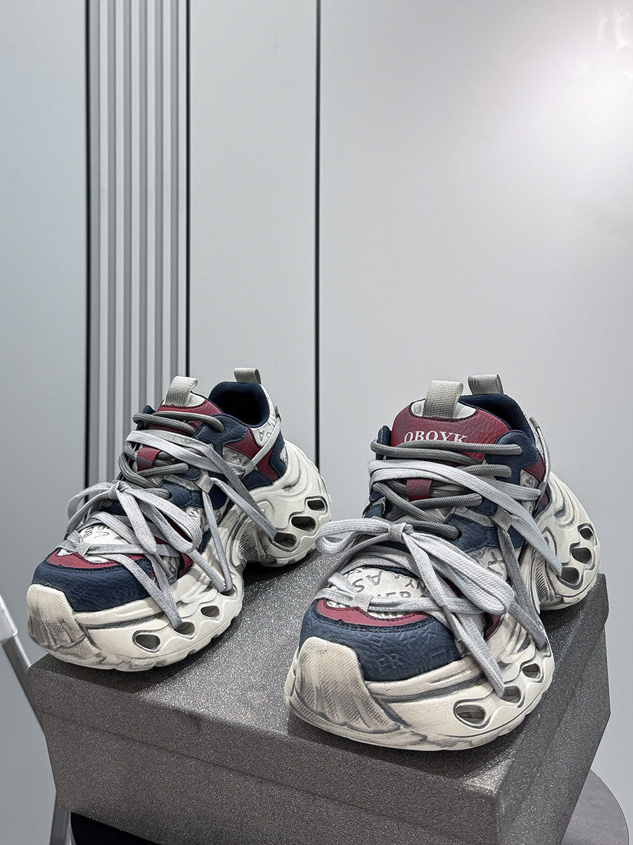 Damage Panel Chunky Sole Sneakers WN24592