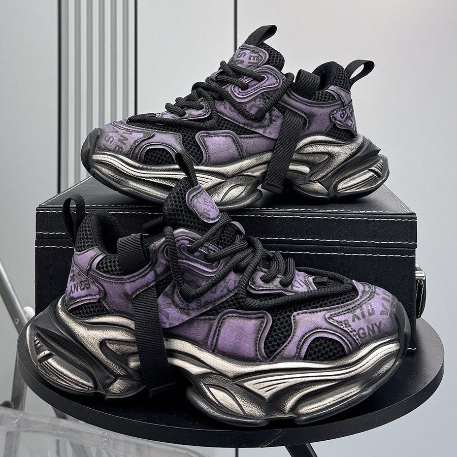 Breathable Thick-Sole Height-Increasing Dad Sneakers WN24772