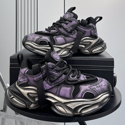 Breathable Thick-Sole Height-Increasing Dad Sneakers WN24772