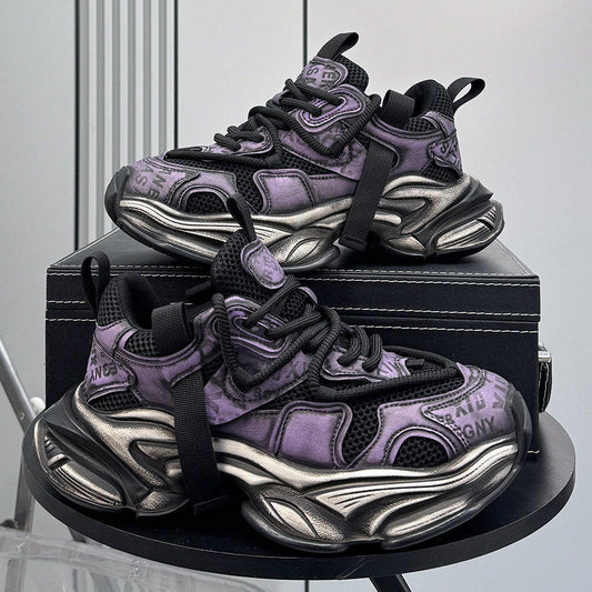 Breathable Thick-Sole Height-Increasing Dad Sneakers