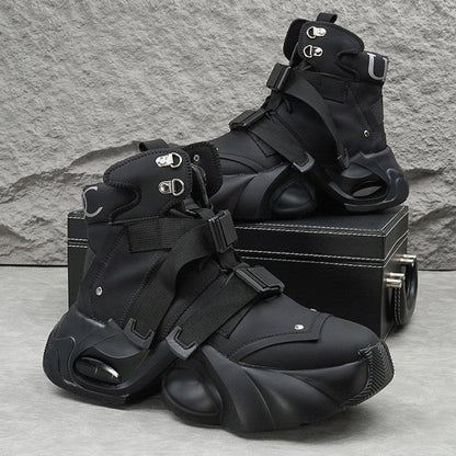 Strap Buckle Air Sole Chunky Sole Sneaker Boots