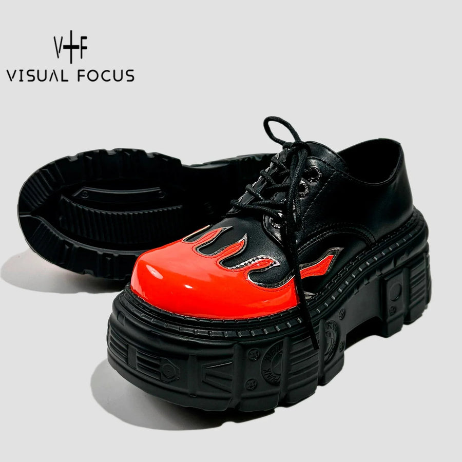 Flame Chunky Sole Platform Shoes