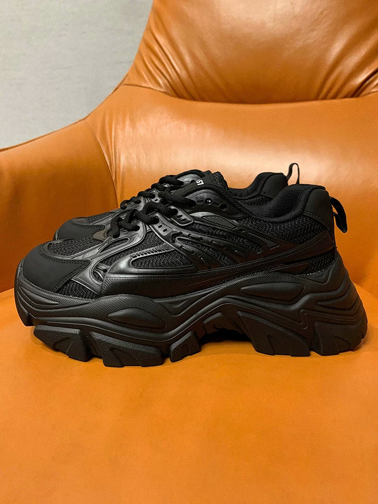 Obsidian Surge Hyper-Stack Sneakers