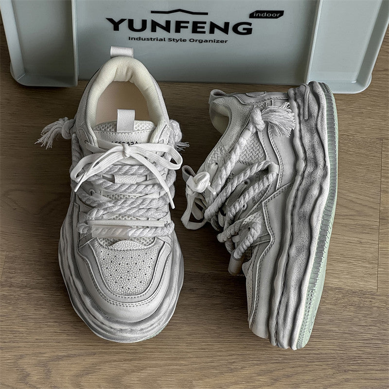 Rope Lace Chunky Sole Sneakers