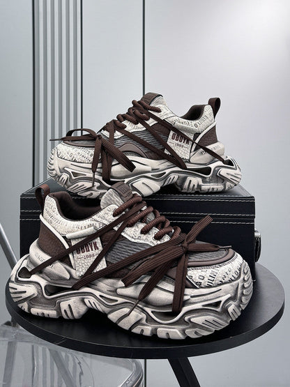 Graffiti Print Panel Chunky Sole Sneakers