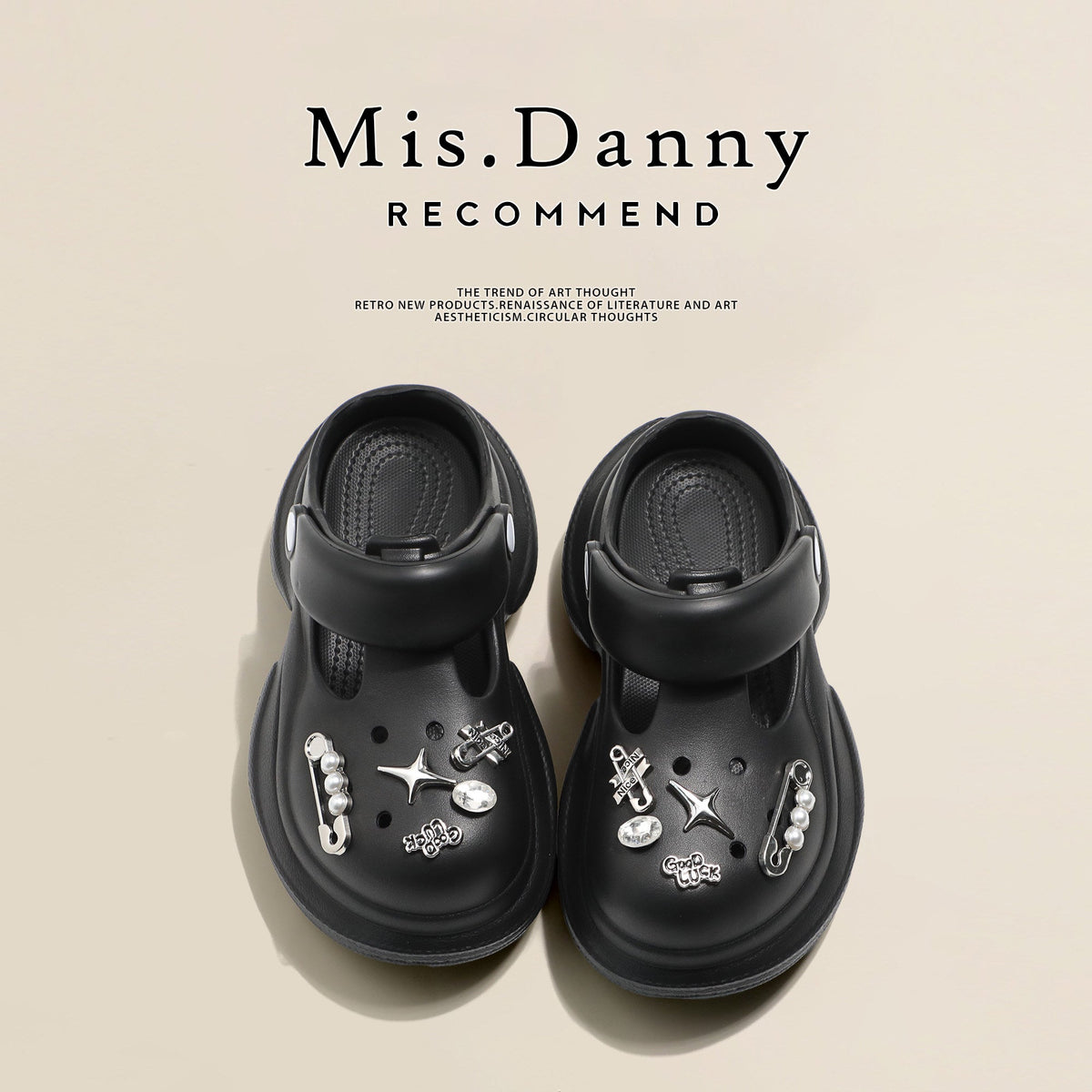 Closed-Toe Hollow Platform Shoes