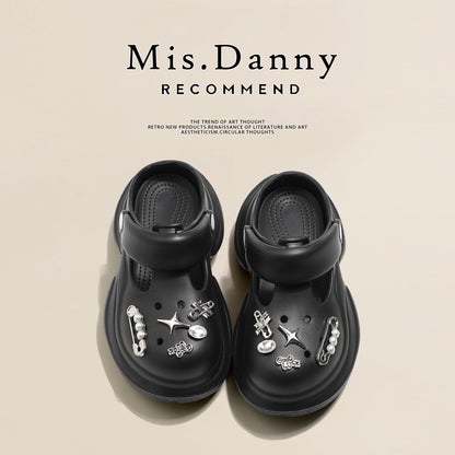 Closed-Toe Hollow Platform Shoes