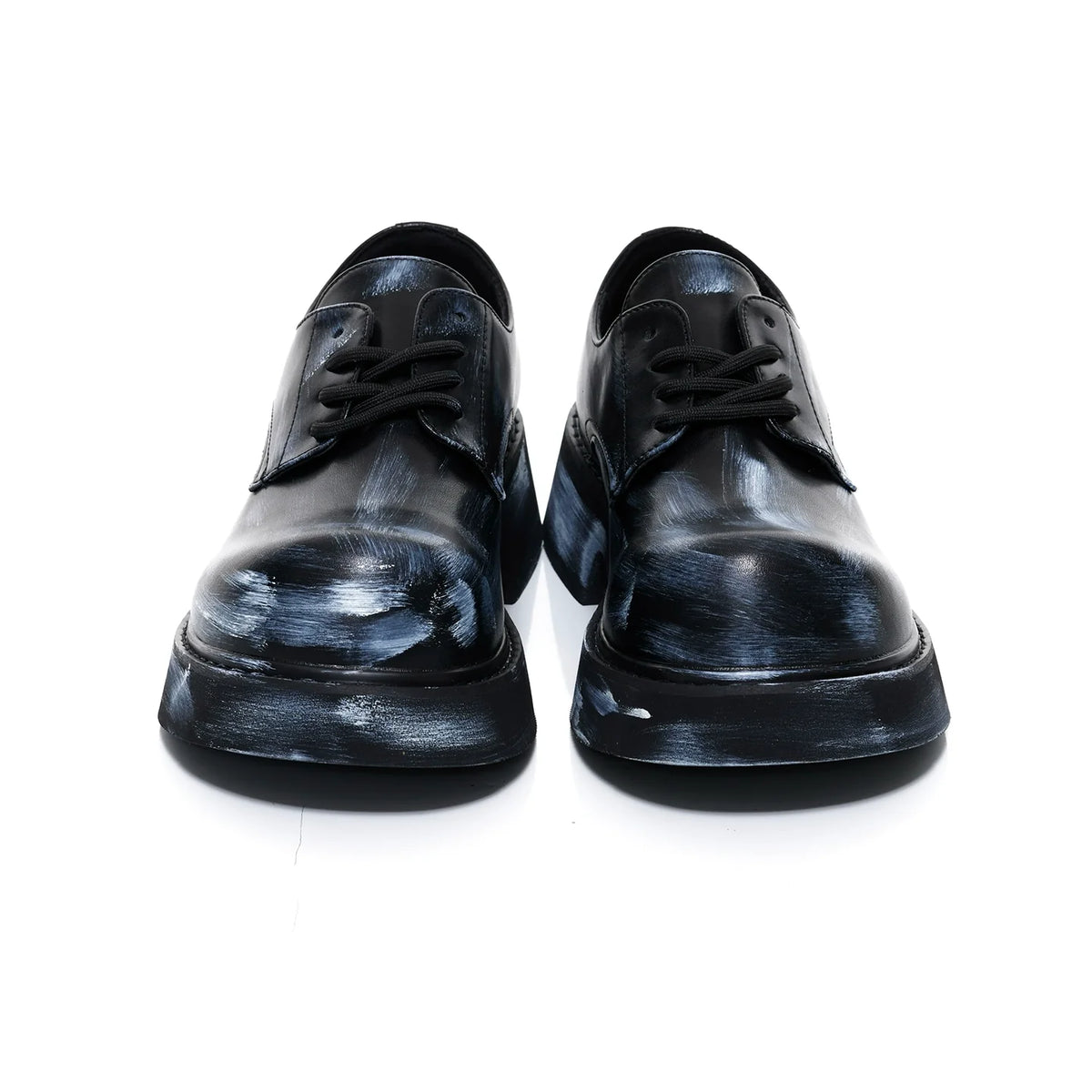 Chunky Sole Leather Derby Shoes