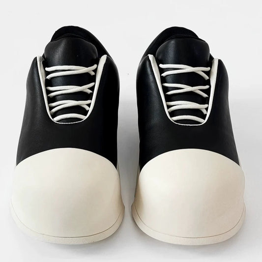 Large Round Toe Chunky Sole Canvas Shoes