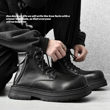 Chunky Platform Lace-Up Boots