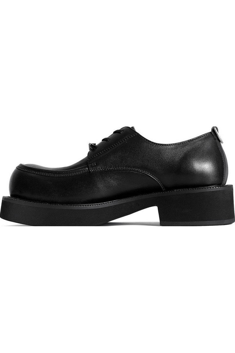 Thick-Sole Lace Loafers