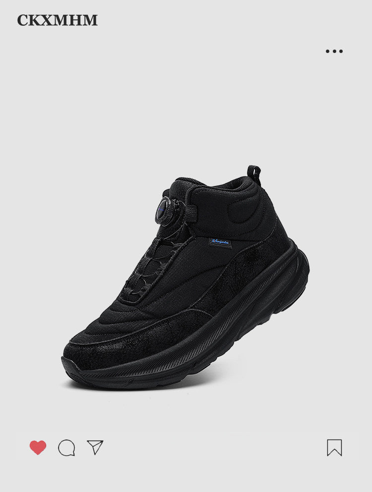High-Top Panel Platform Sneakers