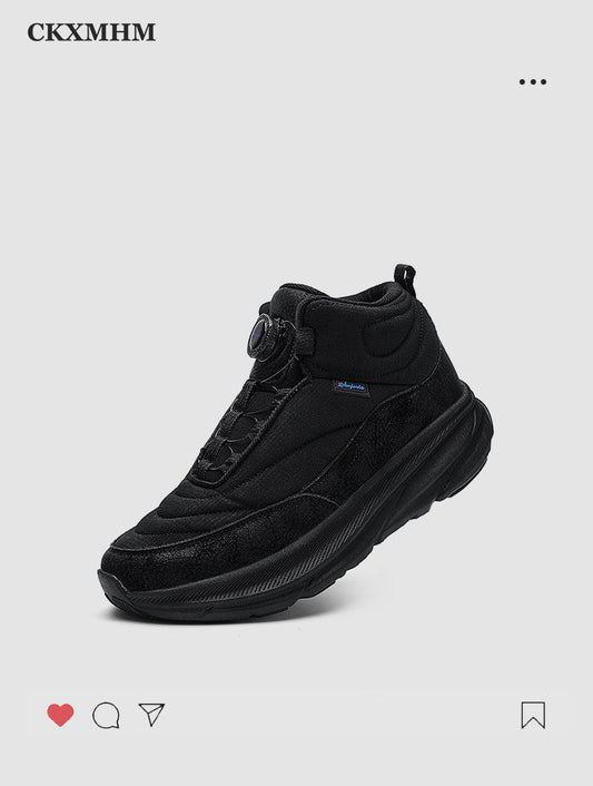 High-Top Panel Platform Sneakers