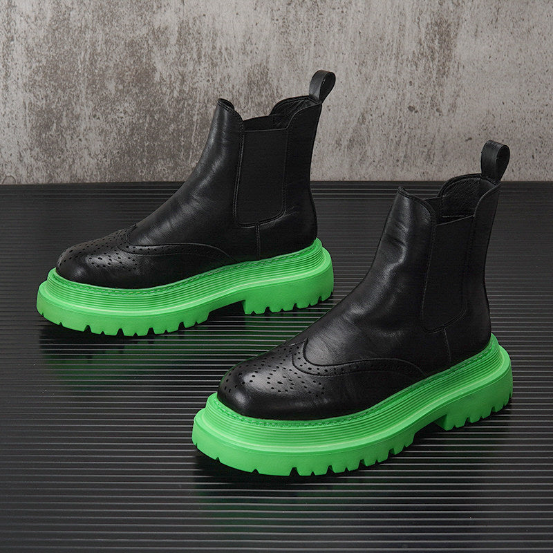 Platform Lug Sole Chelsea Boots