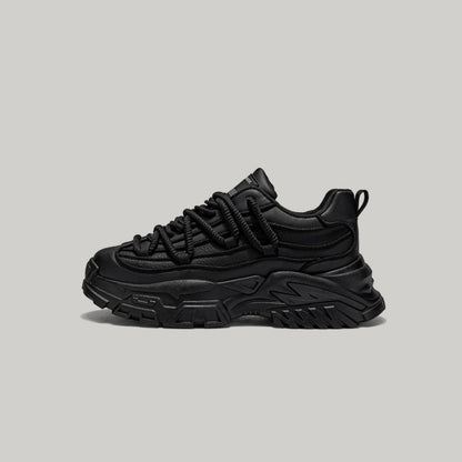 Layered Sole Chunky Lace-Up Sneakers