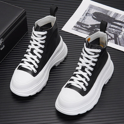 Lace Up Platform Thick Sole Short Boots