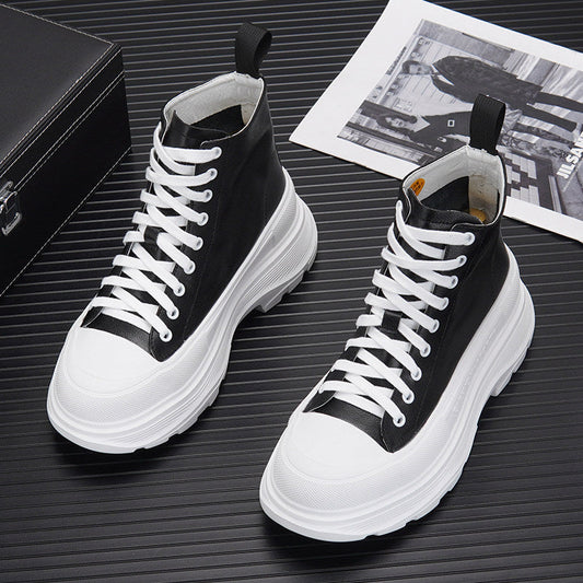 Lace Up Platform Thick Sole Short Boots