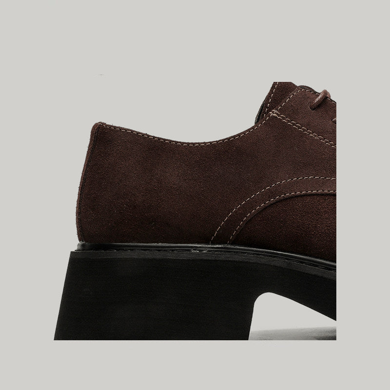 Comfortable Leather Suede Big Toe Shoes