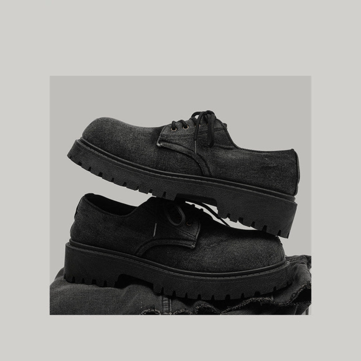 Cartoon Embossed Platform PU Leather Shoes WN23540