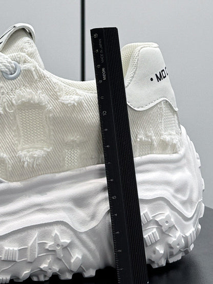 Chunky Platform Canvas Lace-Up Sneakers