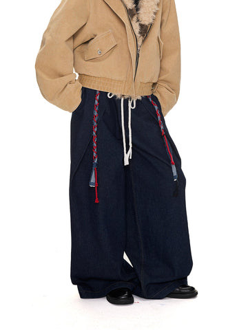 Double Belt Fit Casual Pants