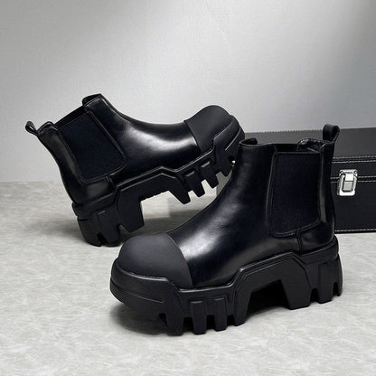 Side Gore Platform Thick Sole Short Boots