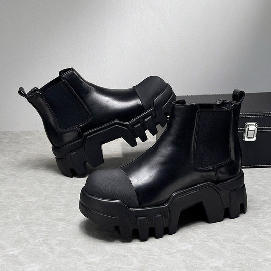 Side Gore Platform Thick Sole Short Boots