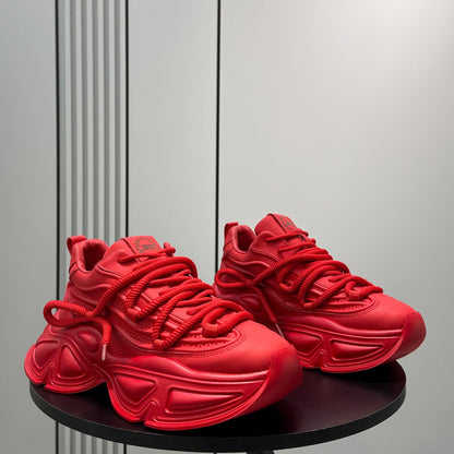 Panel Thick Sole Chunky Sole Sneakers