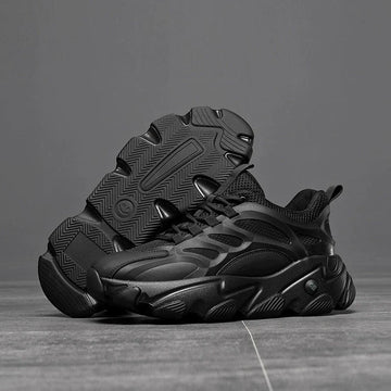 Thick Sole Mesh Lace-Up Sneakers