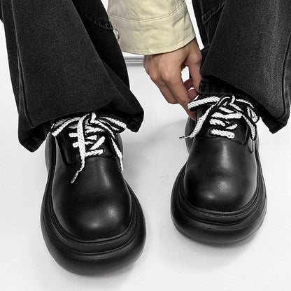 Chunky Platform Round Toe Lace-Up Shoes