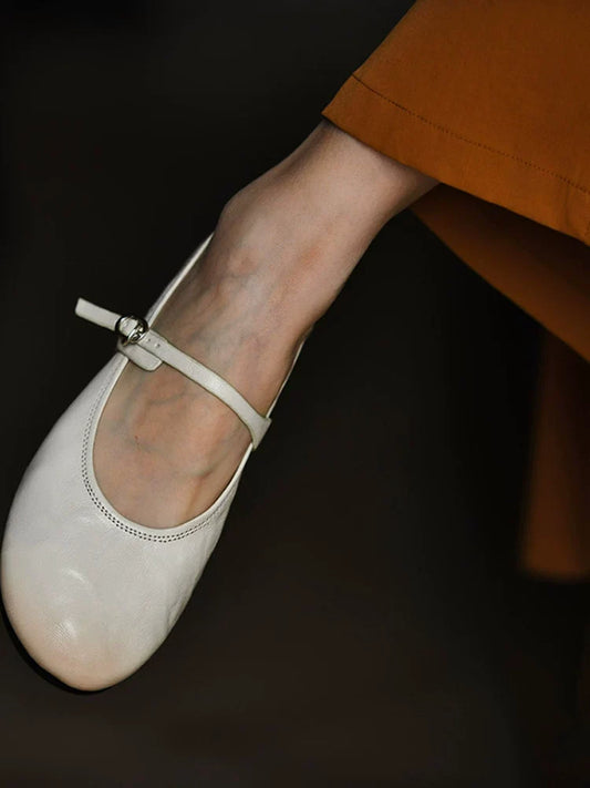 Ivory Slim Strap Mary Janes