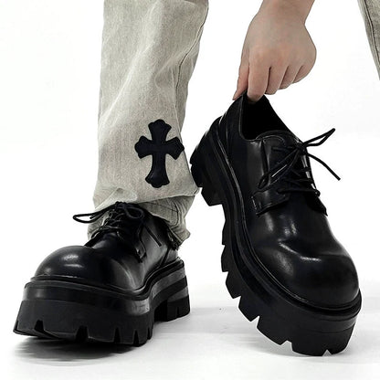 Chunky Sole Derby Round Toe Shoes