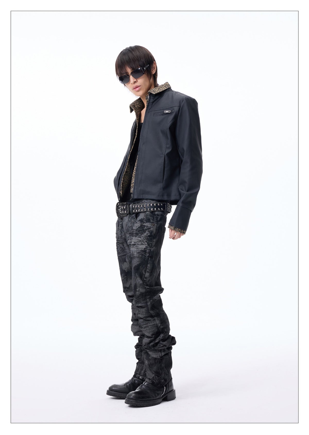 Glitter Skinny Slim Fit Black Jeans