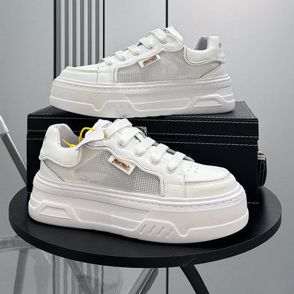 Chunky Platform Mesh Lace-Up Sneakers