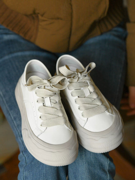 Cloud Crest Chunky White Sneakers